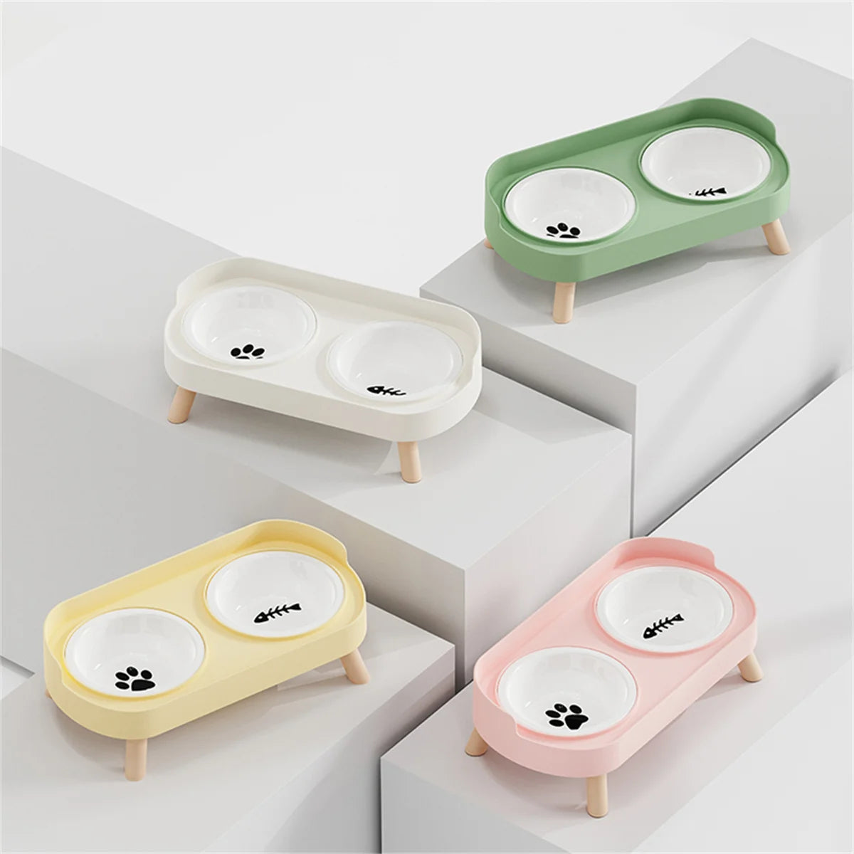 Zooflex AquaDine – Adjustable Double Pet Bowl Feeder