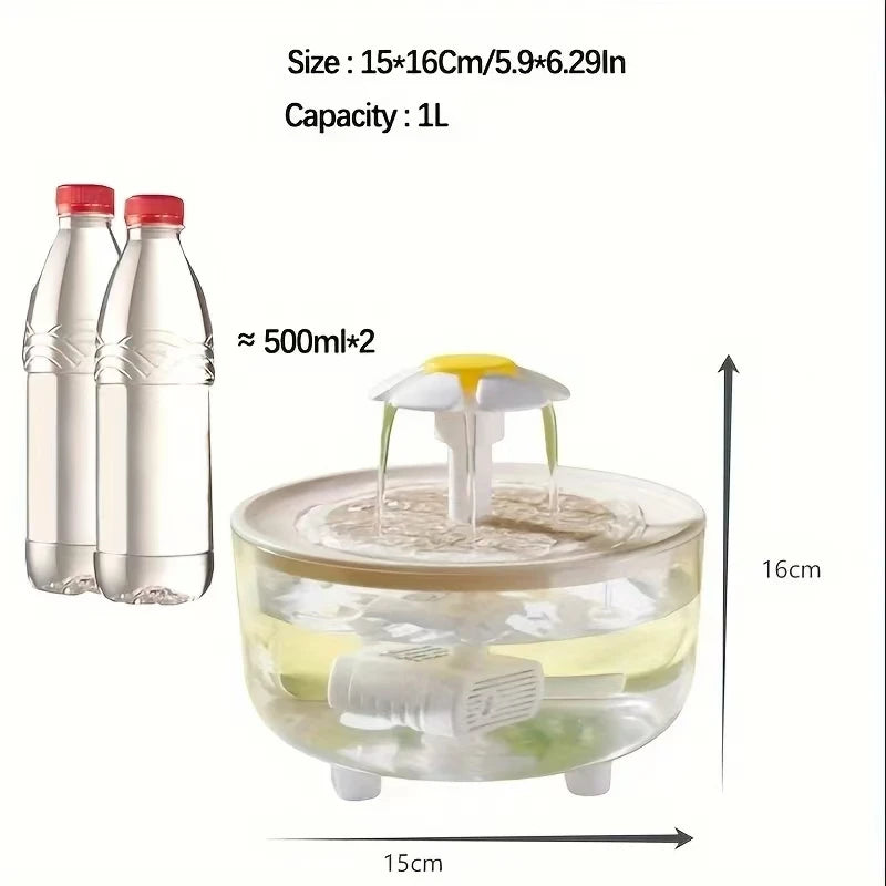 ZooFlex Automatic Cat Water Fountain – Quiet USB Electric Pet Drinking Dispenser with Filter