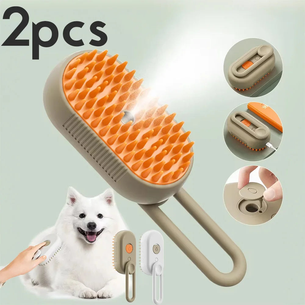 Zooflex MistGlow – 3-in-1 Pet Spray Grooming Brush