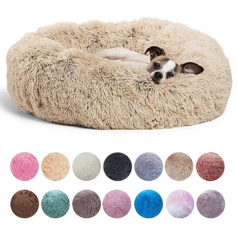 ZooFlex Round Plush Dog & Cat Bed – Super Soft Warm Pet Bed (40–90cm)
