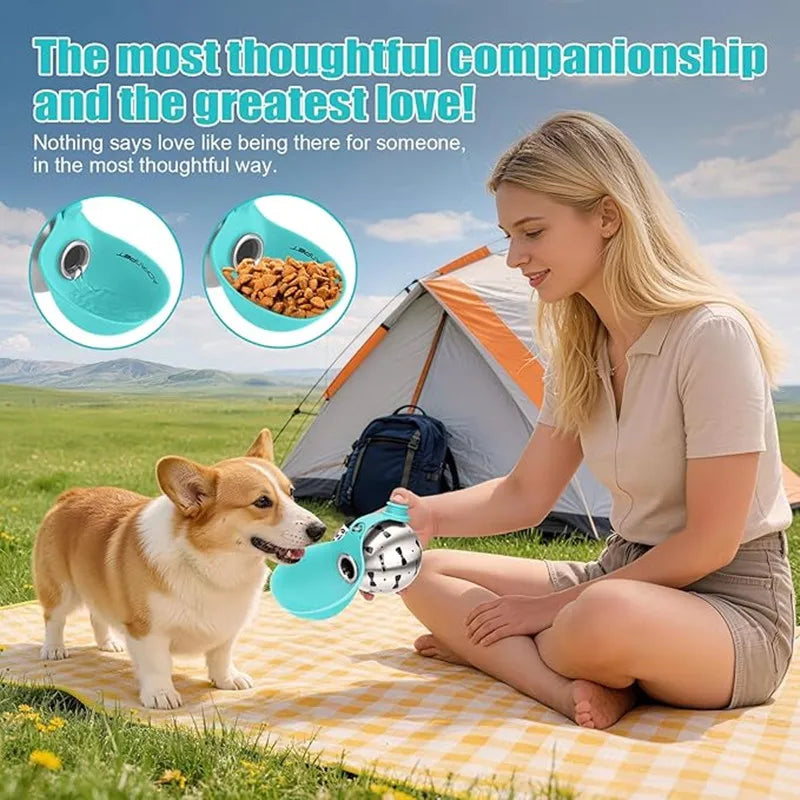 ZooFlex Portable Stainless Steel Dog Water Bottle with Bowl – Leak-Proof Travel Dispenser