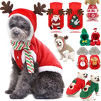 ZooFlex Christmas Dog Hoodie – Warm Santa & Elk Winter Coat for Small & Medium Dogs