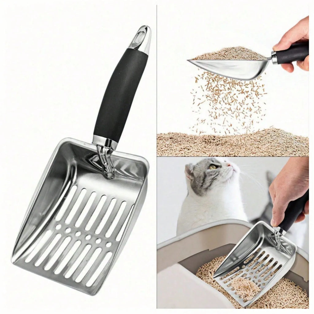 ZooFlex Fine Mesh Cat Litter Scoop – Stainless Steel Sifter