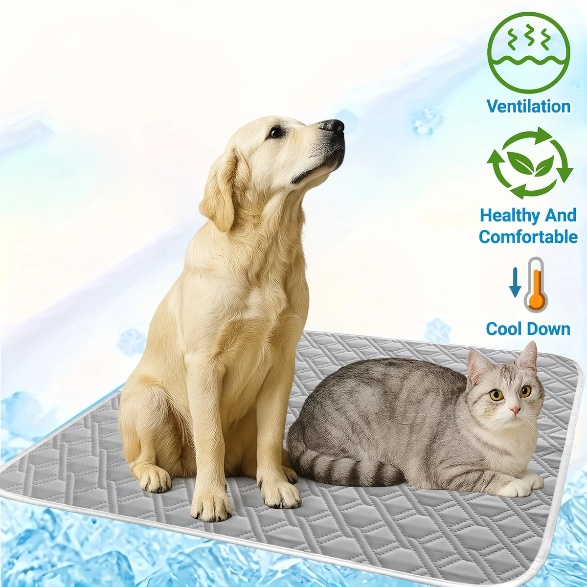 ZooFlex Pet Cooling Mat – Soft Summer Cooling Bed & Sleeping Pad for Dogs & Cats