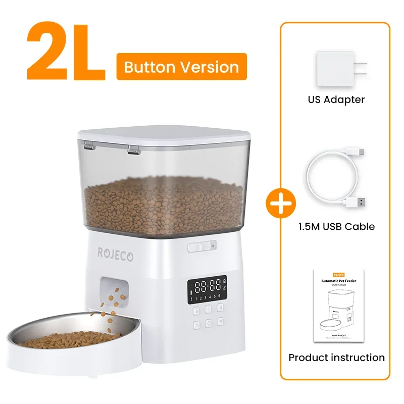 ZooFlex Automatic Cat & Dog Feeder – Programmable Dry Food Dispenser with Portion Control