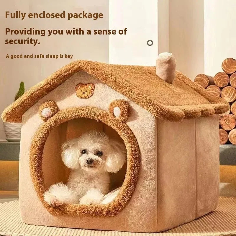 ZooFlex Cozy Cat Cave Bed – Soft Semi-Enclosed Pet Sleeping Nest