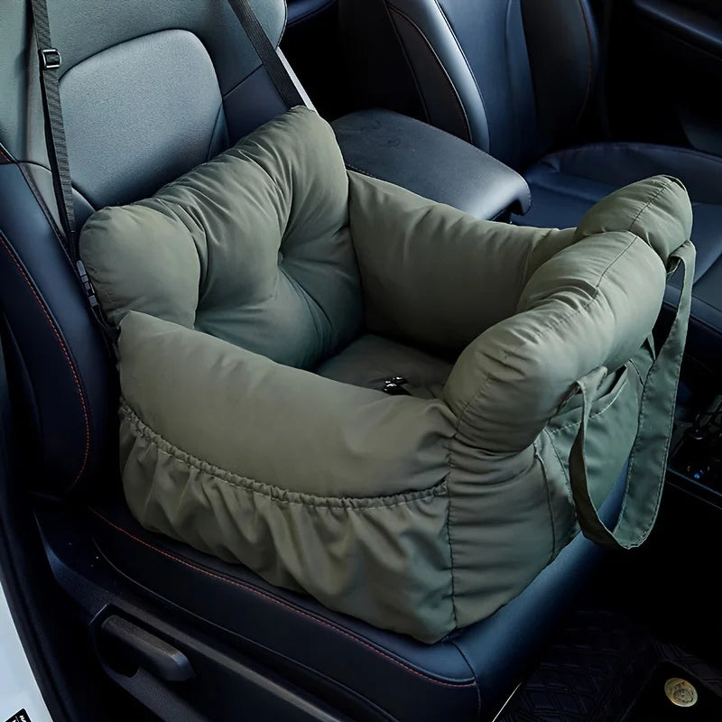 ZooFlex Dog Car Seat with Safety Belt – Washable Non-Slip Pet Travel Bed