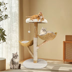 ZooFlex Modern Cat Tree – Plush Climbing Tower & Sisal Scratcher