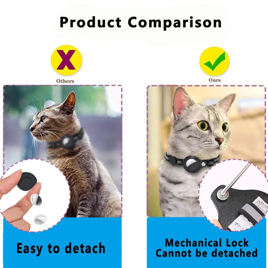 ZooFlex Reflective Cat Collar – Adjustable AirTag Holder Collar