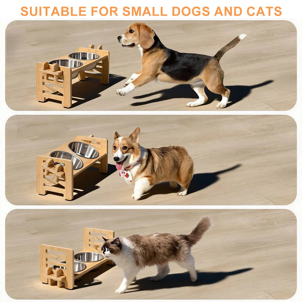 Zooflex TiltDine – 15° Elevated Double Pet Bowl