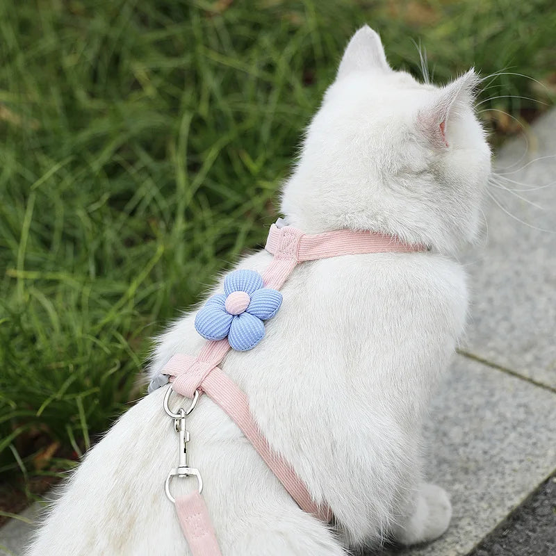 ZooFlex Adjustable Cat & Dog Harness – Breathable Leash Set