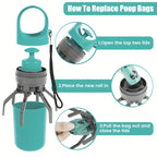 ZooFlex Portable Dog Poop Scooper – Claw Grabber with Waste Bag Dispenser