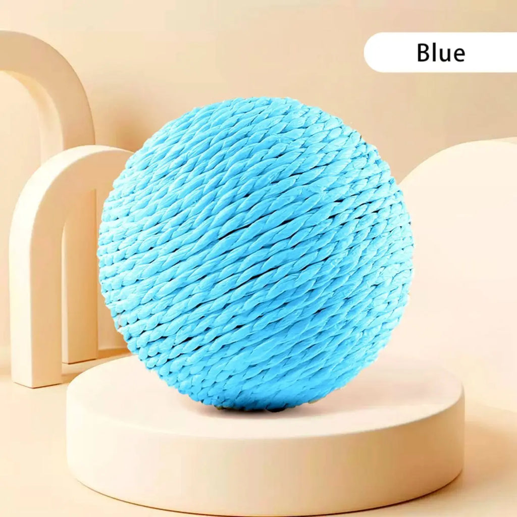 ZooFlex 10cm Sisal Cat Scratching Ball – Interactive Rattle Toy for Kittens