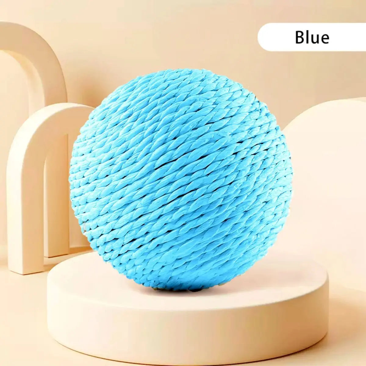 ZooFlex 10cm Sisal Cat Scratching Ball – Interactive Rattle Toy for Kittens
