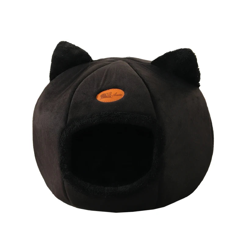 ZooFlex Winter Cat Cave Bed – Soft Warm Pet Sleeping Nest for Cats & Small Dogs