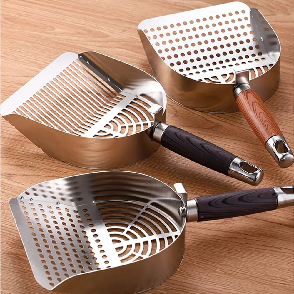 ZooFlex Stainless Steel Cat Litter Scoop – Deep Mesh Sifter