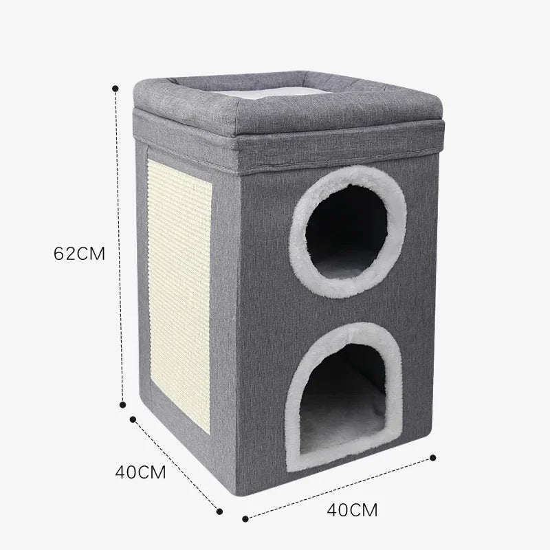 ZooFlex 2-Tier Cat Scratcher Bed – Sisal Climbing Frame
