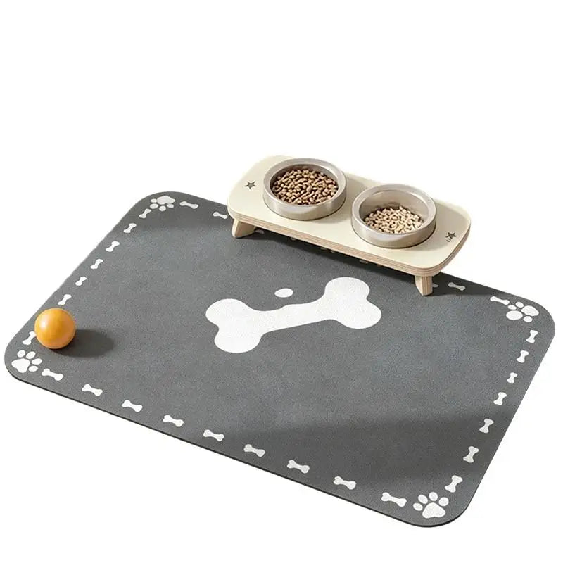 ZooFlex Diatomaceous Pet Feeding Mat – Quick-Dry Waterproof Dog & Cat Bowl Placemat