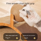 ZooFlex 2-in-1 Wooden Cat Scratching Ball – Sisal Scratcher Toy
