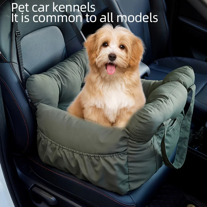 ZooFlex Dog Car Seat with Safety Belt – Washable Non-Slip Pet Travel Bed