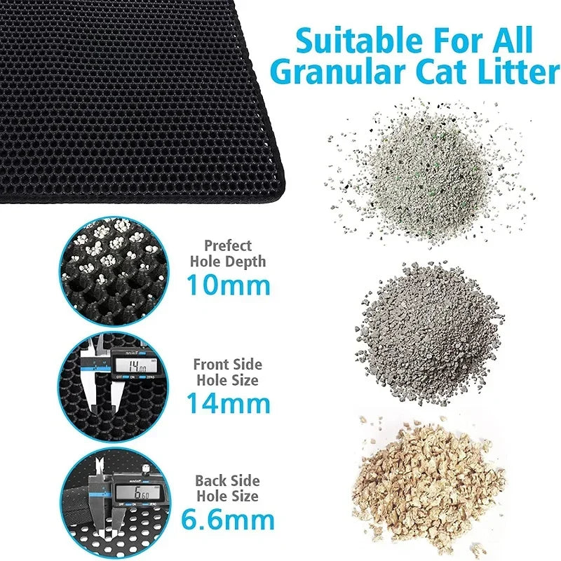 ZooFlex Large Cat Litter Mat – Waterproof Double-Layer Non-Slip Pad