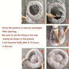 ZooFlex Washable Donut Dog & Cat Bed – Soft Warm Faux Fur Round Pet Bed