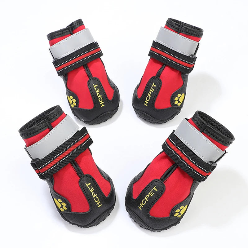 ZooFlex Waterproof Dog Shoes – Reflective Anti-Slip Winter Boots for Medium & Large Dogs