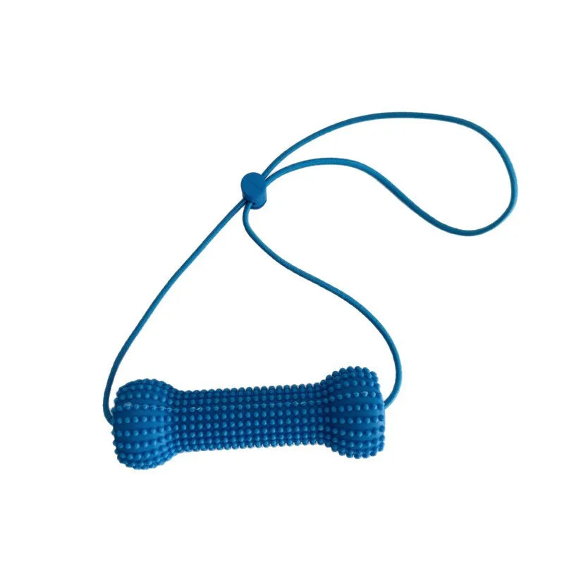 ZooFlex Rubber Dog Bone Chew Toy – Durable Rope Puppy Training Toy