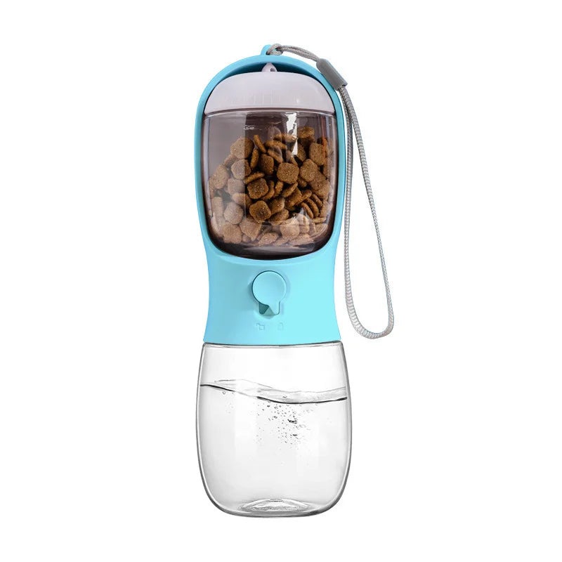 ZooFlex Portable Dog Water Bottle with Food Container – 2-in-1 Travel Dispenser