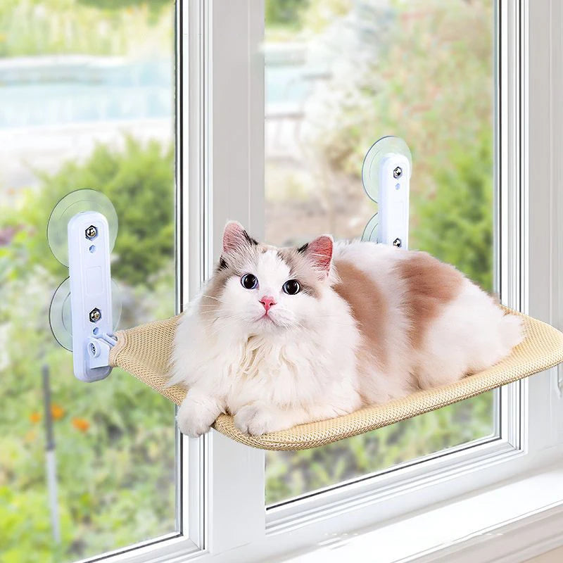 ZooFlex Cat Window Hammock – Suction Cup Perch with Washable Mat