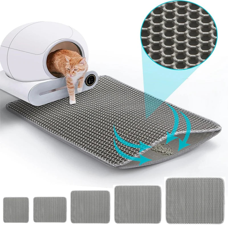 ZooFlex Large Cat Litter Mat – Waterproof Double-Layer Non-Slip Pad