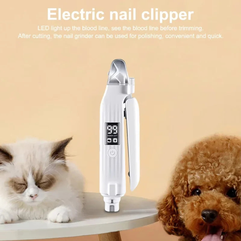 ZooFlex Electric Pet Nail Grinder with LED Light for Dogs & Cats