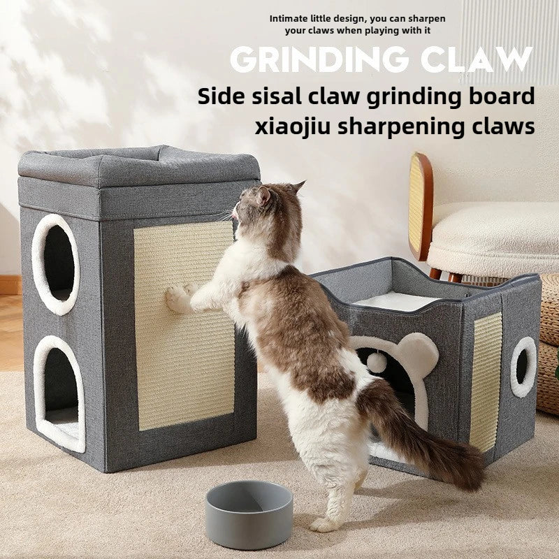 ZooFlex 2-Tier Cat Scratcher Bed – Sisal Climbing Frame