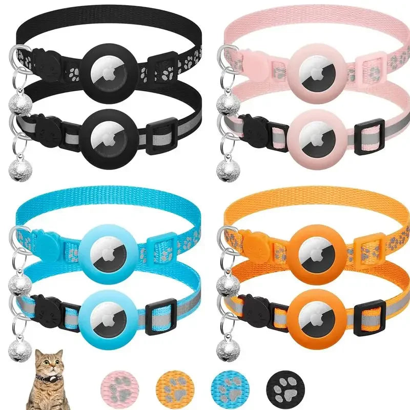ZooFlex AirTag Cat Collar – Reflective Breakaway Collar with Bell