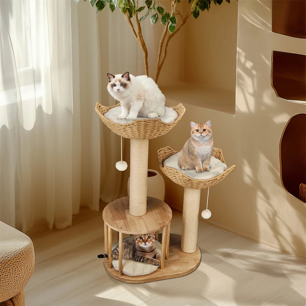 ZooFlex 3-Tier Cat Tree – Indoor Climbing Tower & Scratching Post