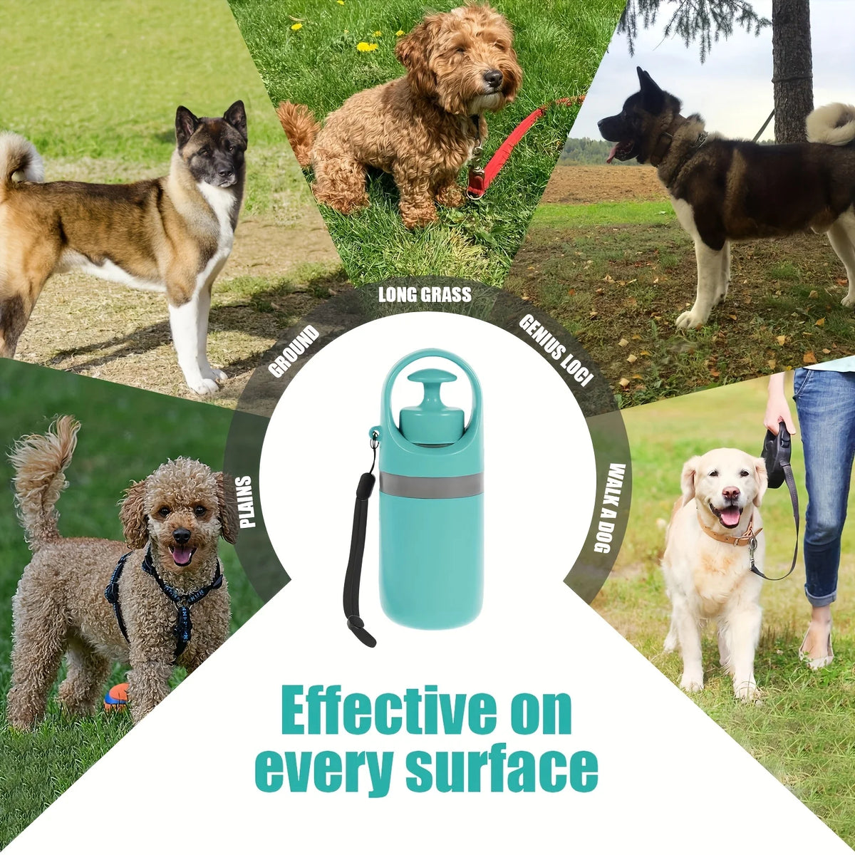 ZooFlex Portable Dog Poop Scooper – Claw Grabber with Waste Bag Dispenser