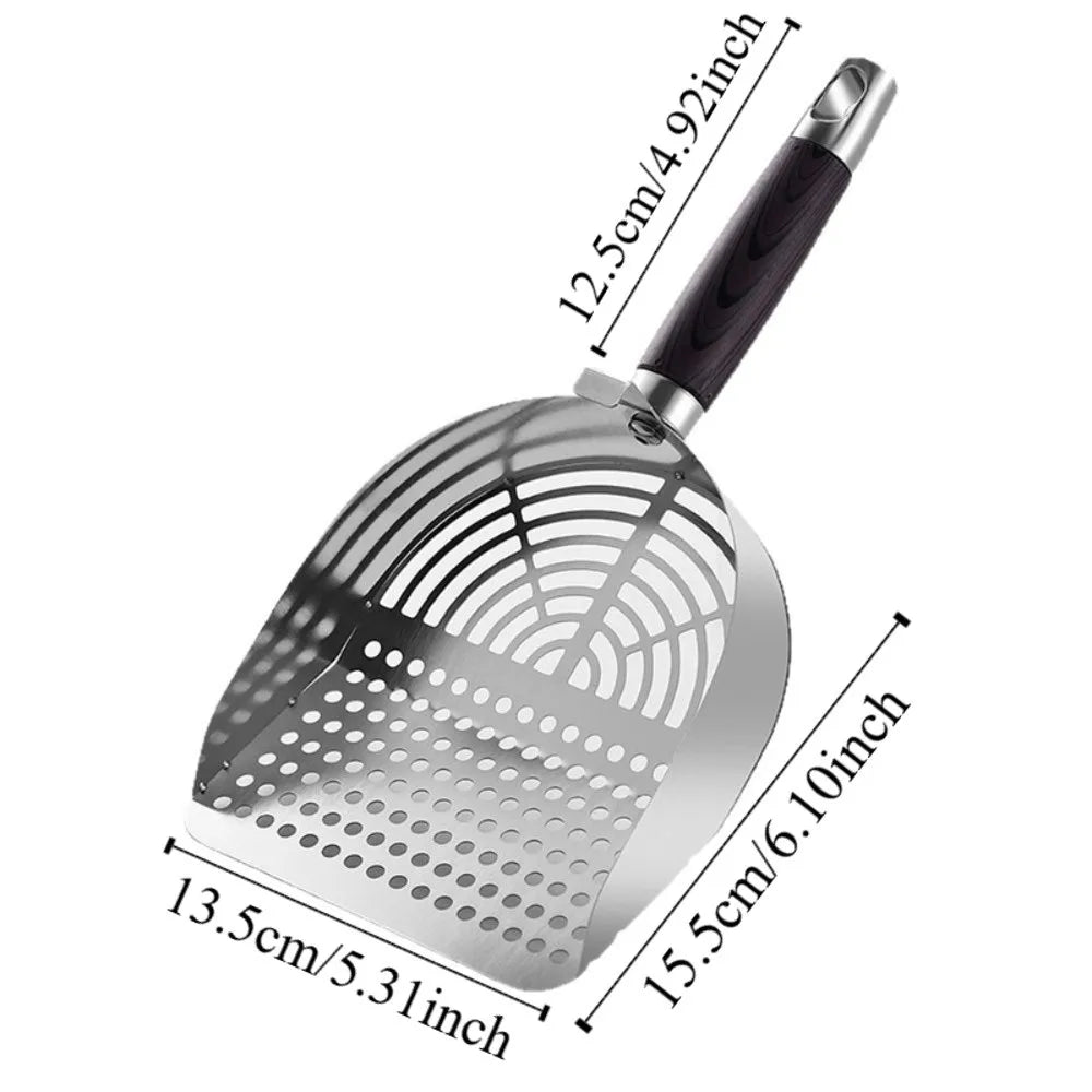 ZooFlex Stainless Steel Cat Litter Scoop – Deep Mesh Sifter