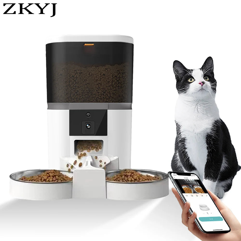 ZooFlex 4L Automatic Cat & Dog Feeder with HD Camera – Smart Remote Feeding Dispenser
