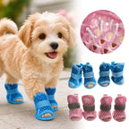 ZooFlex Summer Dog Shoes – Breathable Mesh Anti-Slip Puppy Sandals (4pcs)