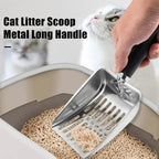 ZooFlex Metal Cat Litter Scoop – Long Handle Cleaning Shovel