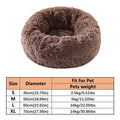 ZooFlex Washable Donut Dog & Cat Bed – Soft Warm Faux Fur Round Pet Bed