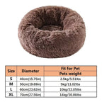 ZooFlex Washable Donut Dog & Cat Bed – Soft Warm Faux Fur Round Pet Bed