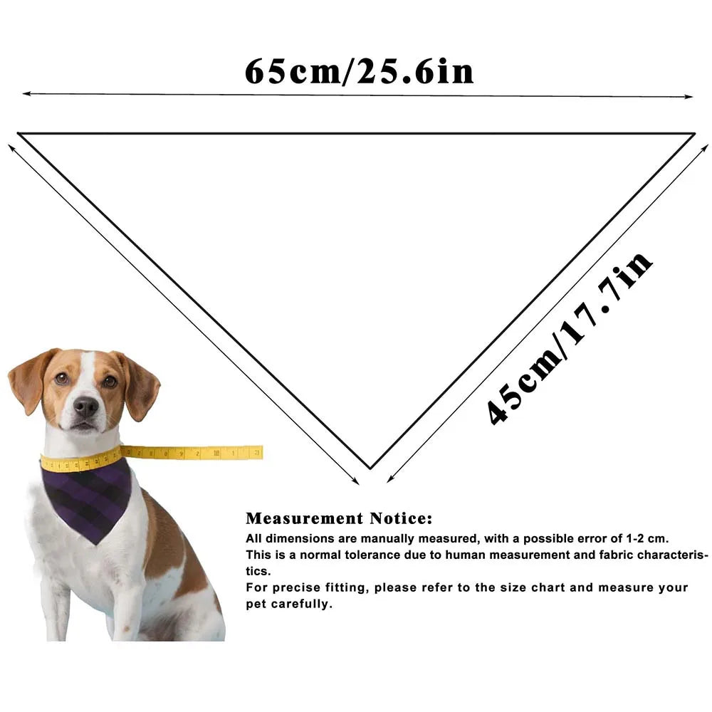 ZooFlex Custom Dog Bandana – Personalized Plaid Name Scarf for Dogs & Cats
