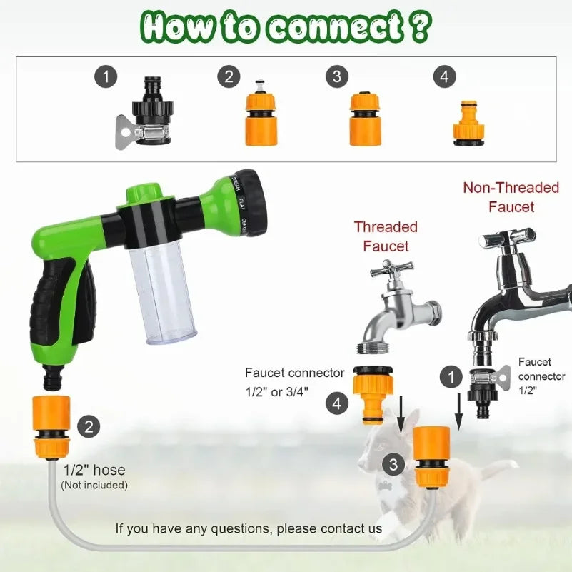 Zooflex AquaJet – 8-in-1 Dog Shower Sprayer