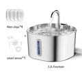 ZooFlex 2.2L Automatic Cat Water Fountain – Stainless Steel Pet Water Dispenser