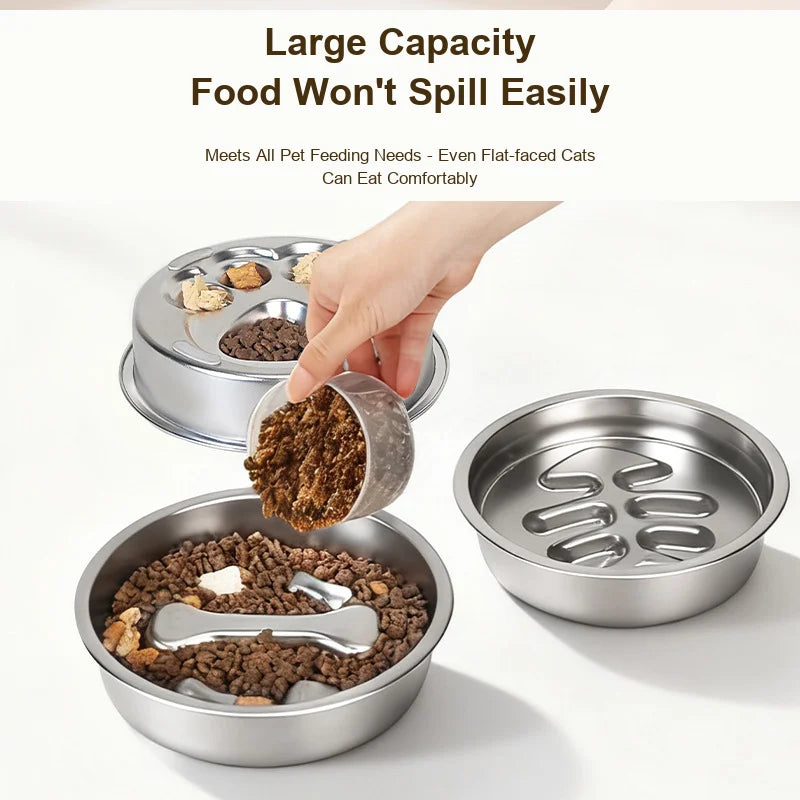 Zooflex SlowDine – Stainless Steel Slow Feeder Bowl
