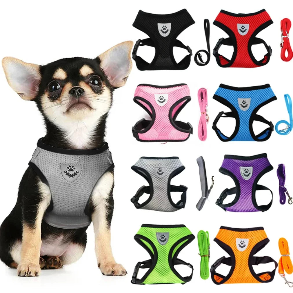 ZooFlex Mesh Cat & Dog Harness – Adjustable Walking Set