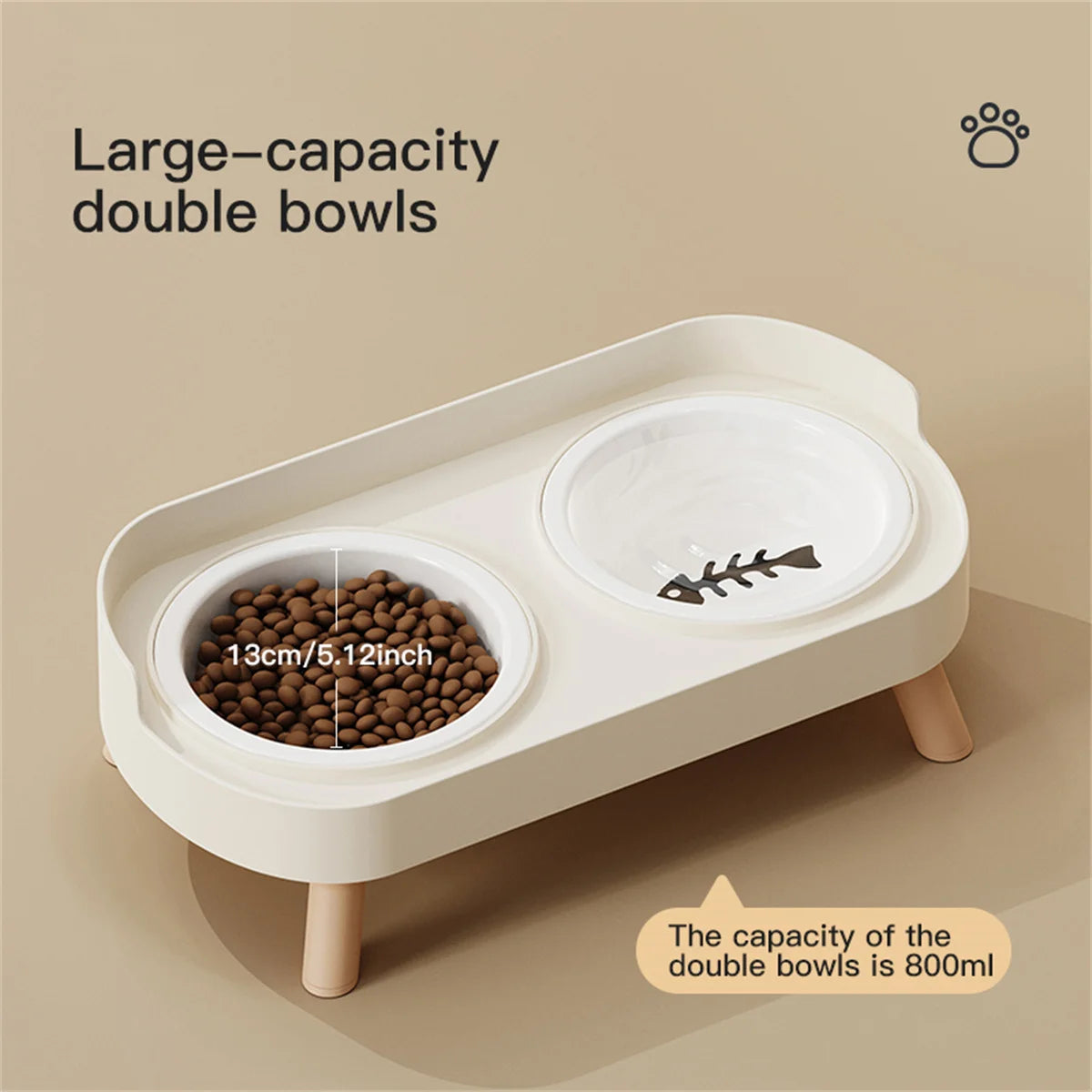 Zooflex AquaDine – Adjustable Double Pet Bowl Feeder