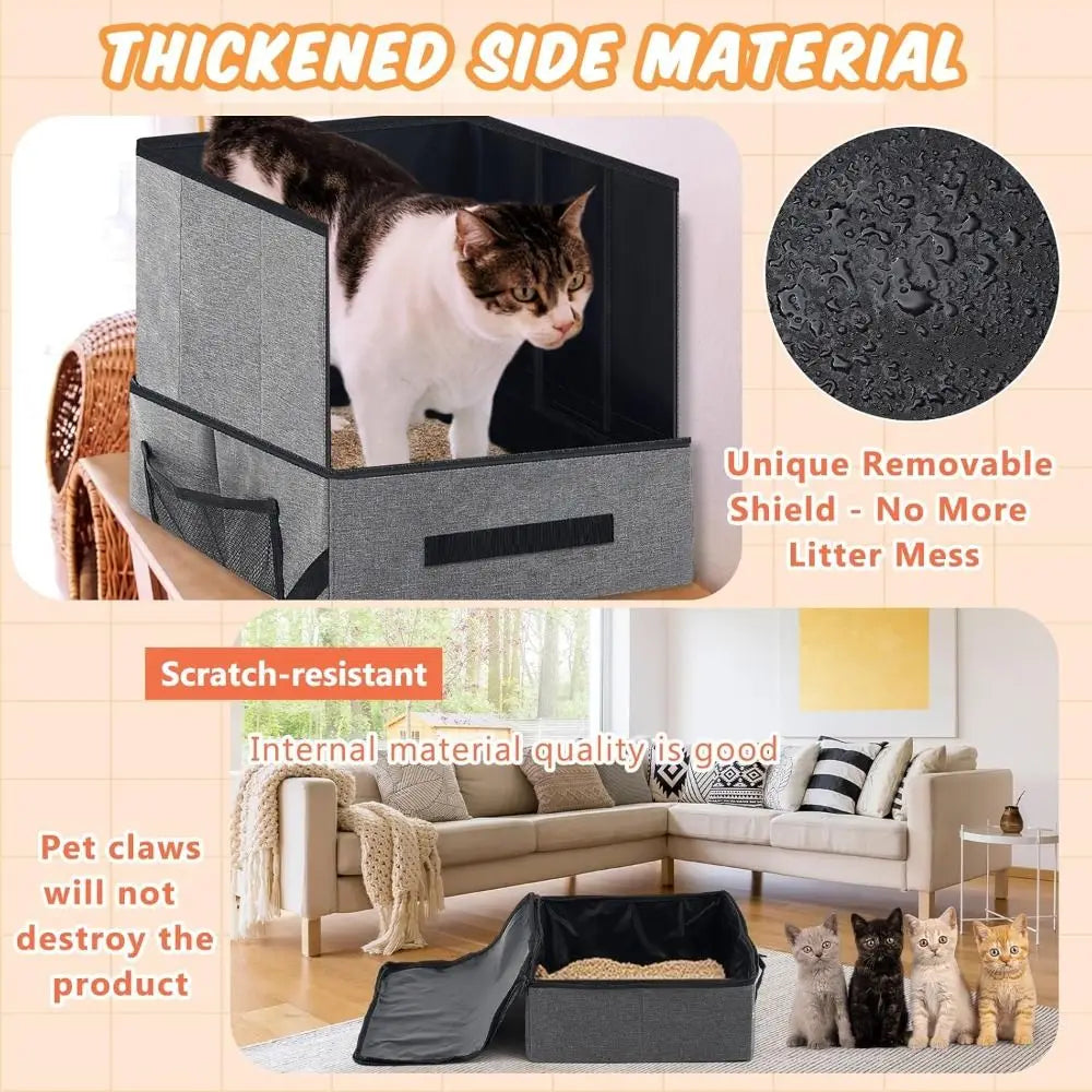 ZooFlex Portable Cat Litter Box – Foldable Travel Litter Tray