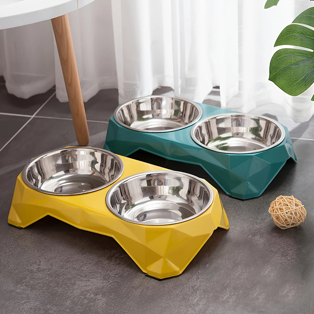 Zooflex DiamondDine – Non-Slip Double Pet Bowl